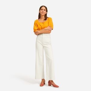 Everlane White Wide Leg Jean
